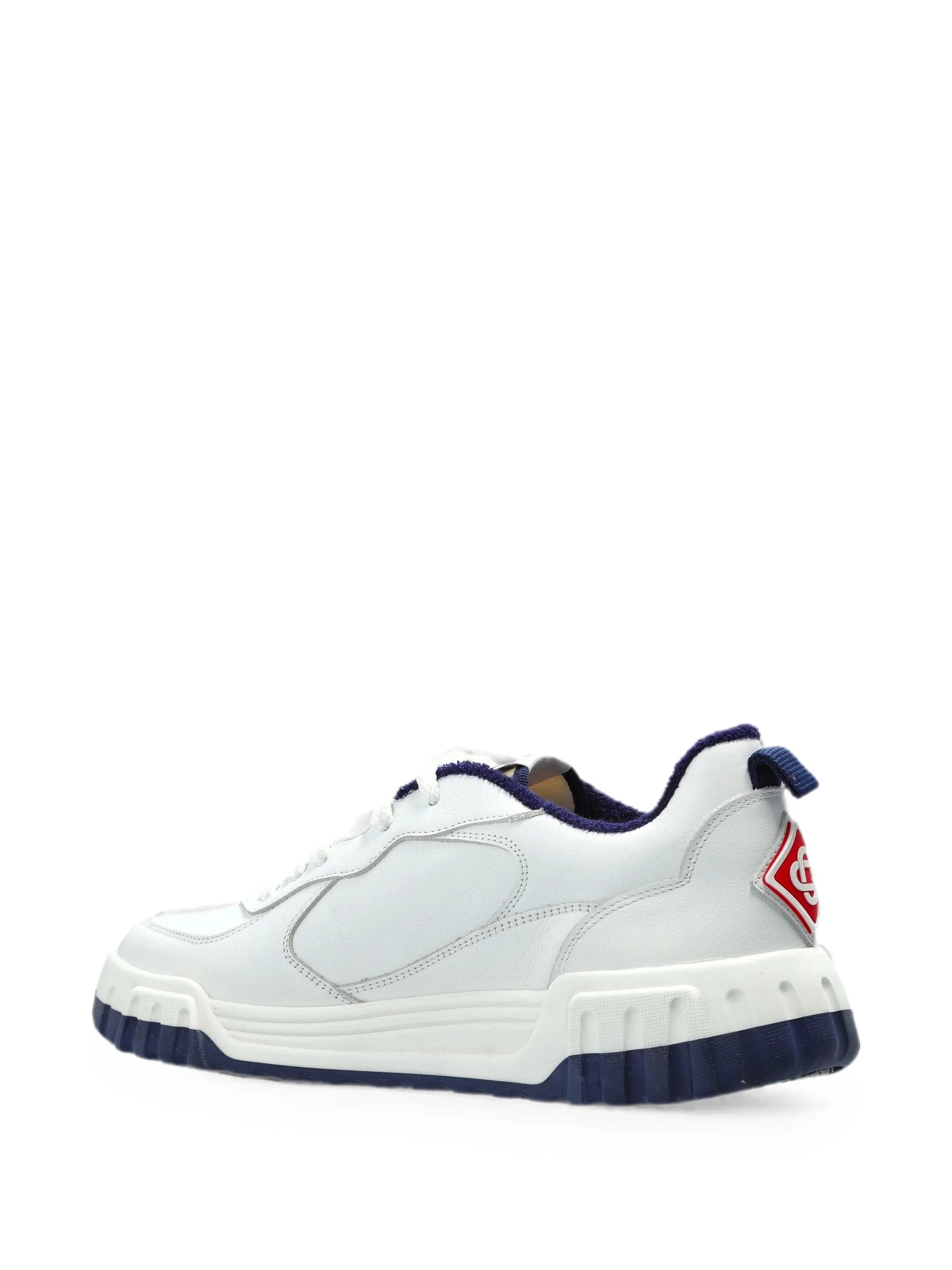 Casablanca logo - patch leather sneakers