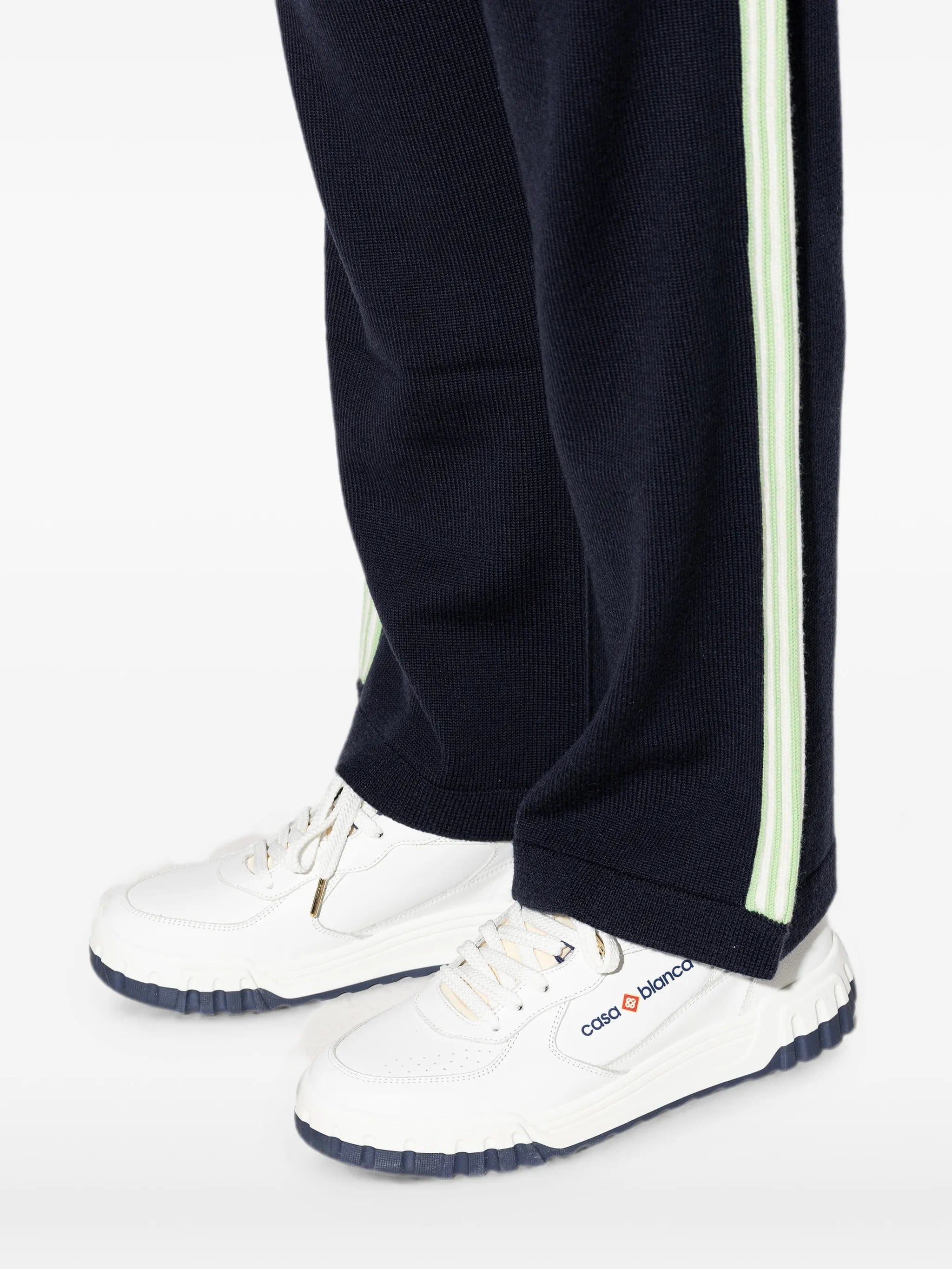 Casablanca logo - patch leather sneakers
