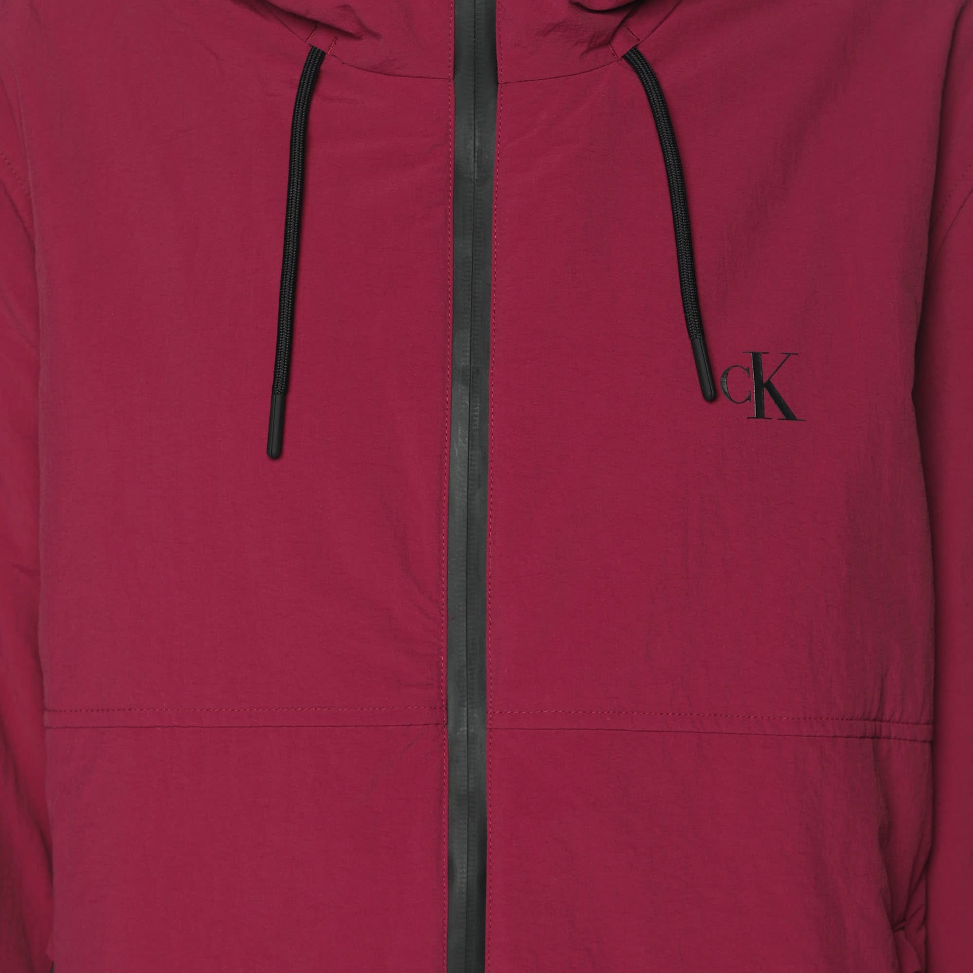 Calvin Klein Magenta Nylon Hoodie Jacket
