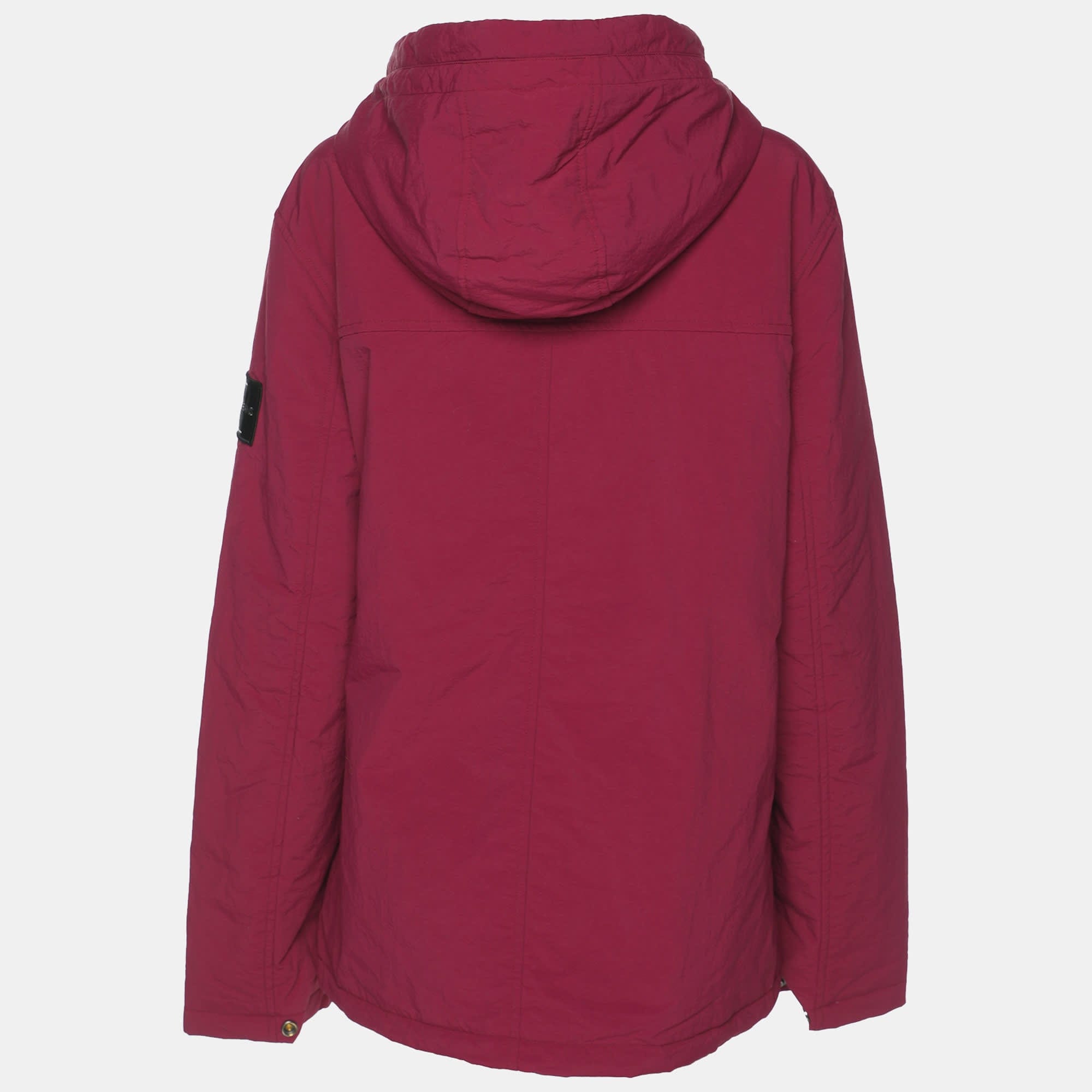 Calvin Klein Magenta Nylon Hoodie Jacket