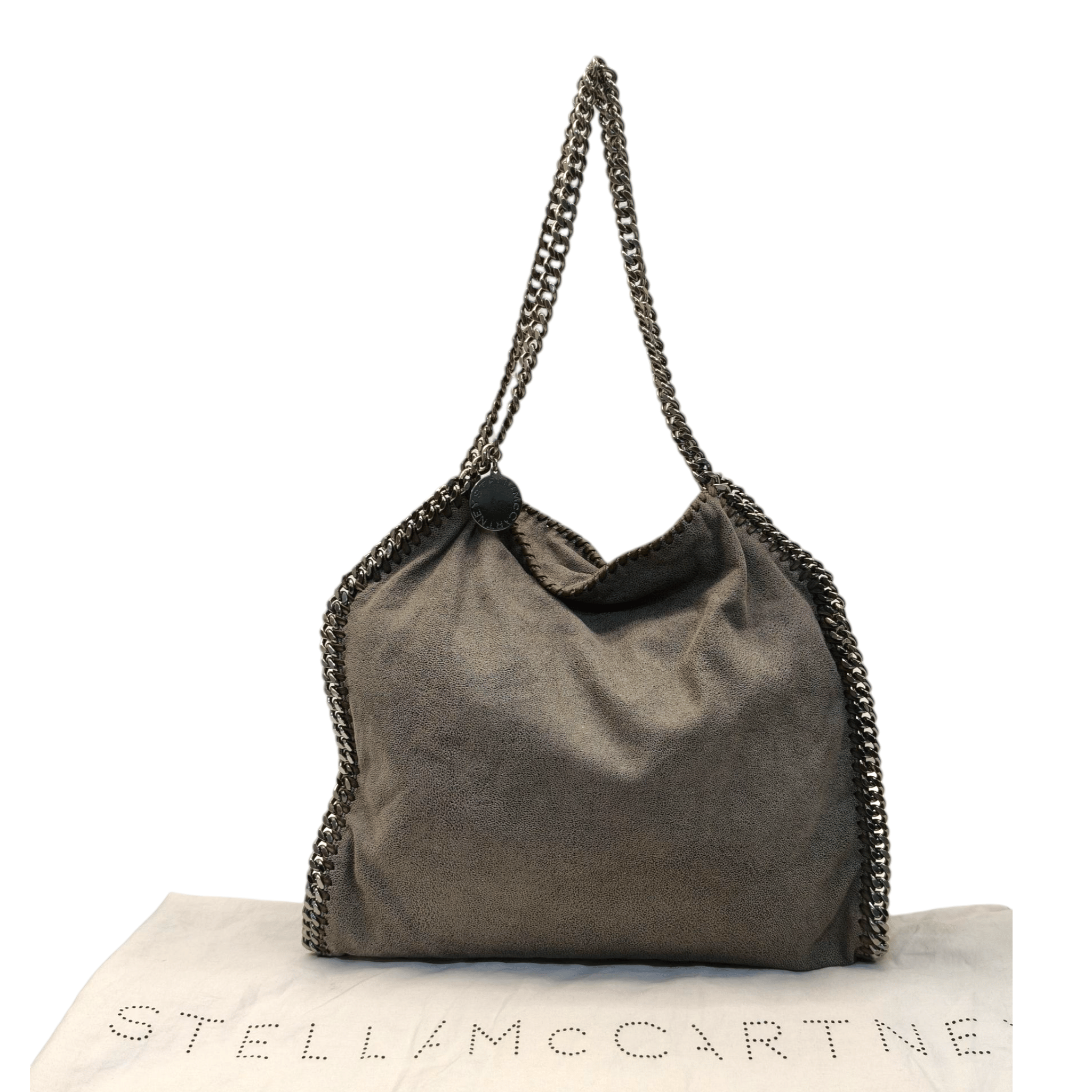 Stella Mccartney Falabella Shaggy Deer Grey Fold Over Tote