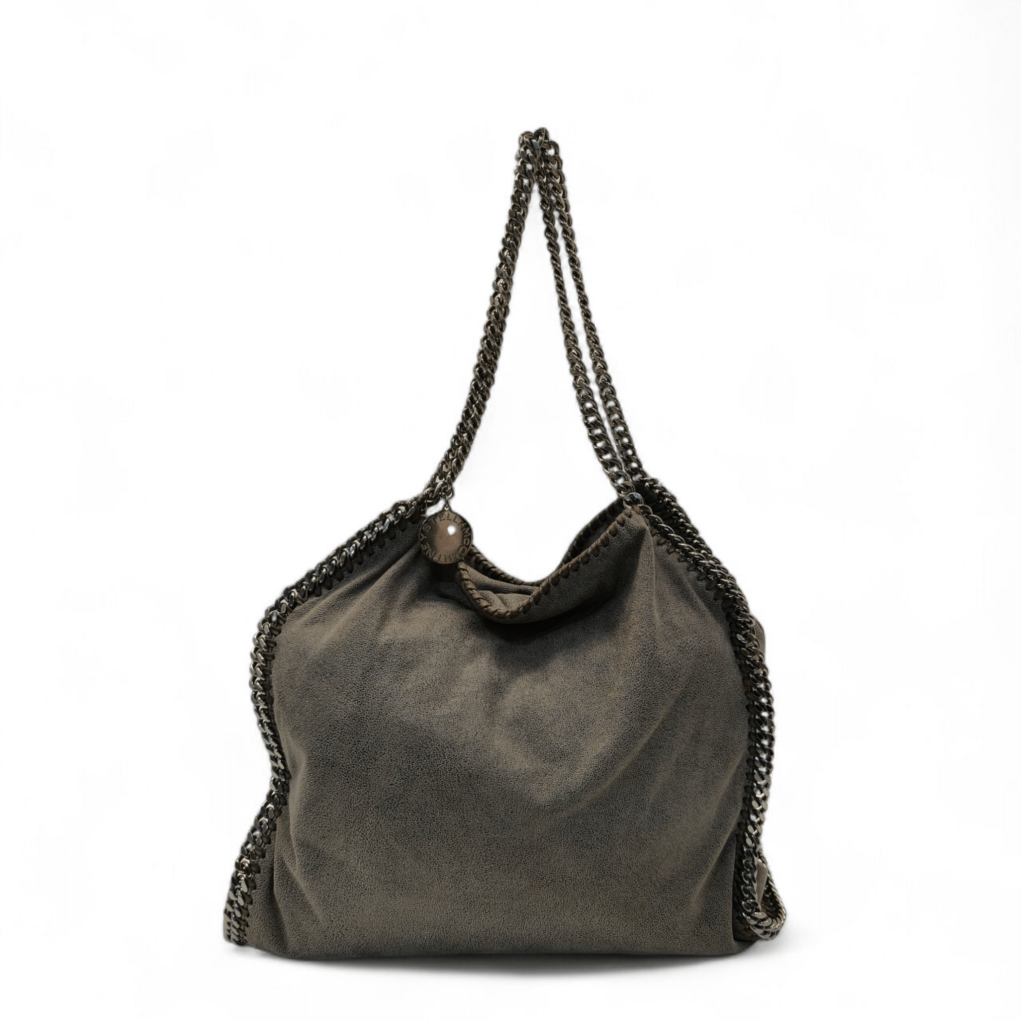 Stella Mccartney Falabella Shaggy Deer Grey Fold Over Tote