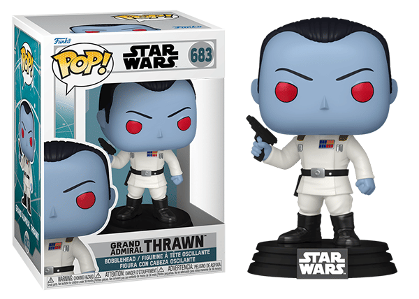 Funko Pop! Grand Admiral Thrawn Holding Blaster, Rebels 683 Vinyl Figure in PopShield Protector