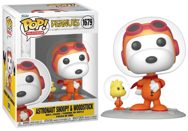 Funko Pop! Astronaut Snoopy & Woodstock Peanuts 1679 Vinyl Figure in PopShield Protector