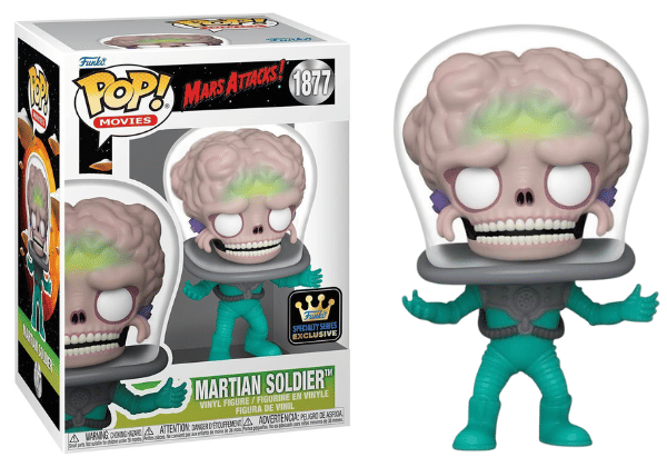 Funko Pop! Martian Soldier, Mars Attacks 1877 - Specialty Series Exclusive Vinyl Figure in PopShield Protector