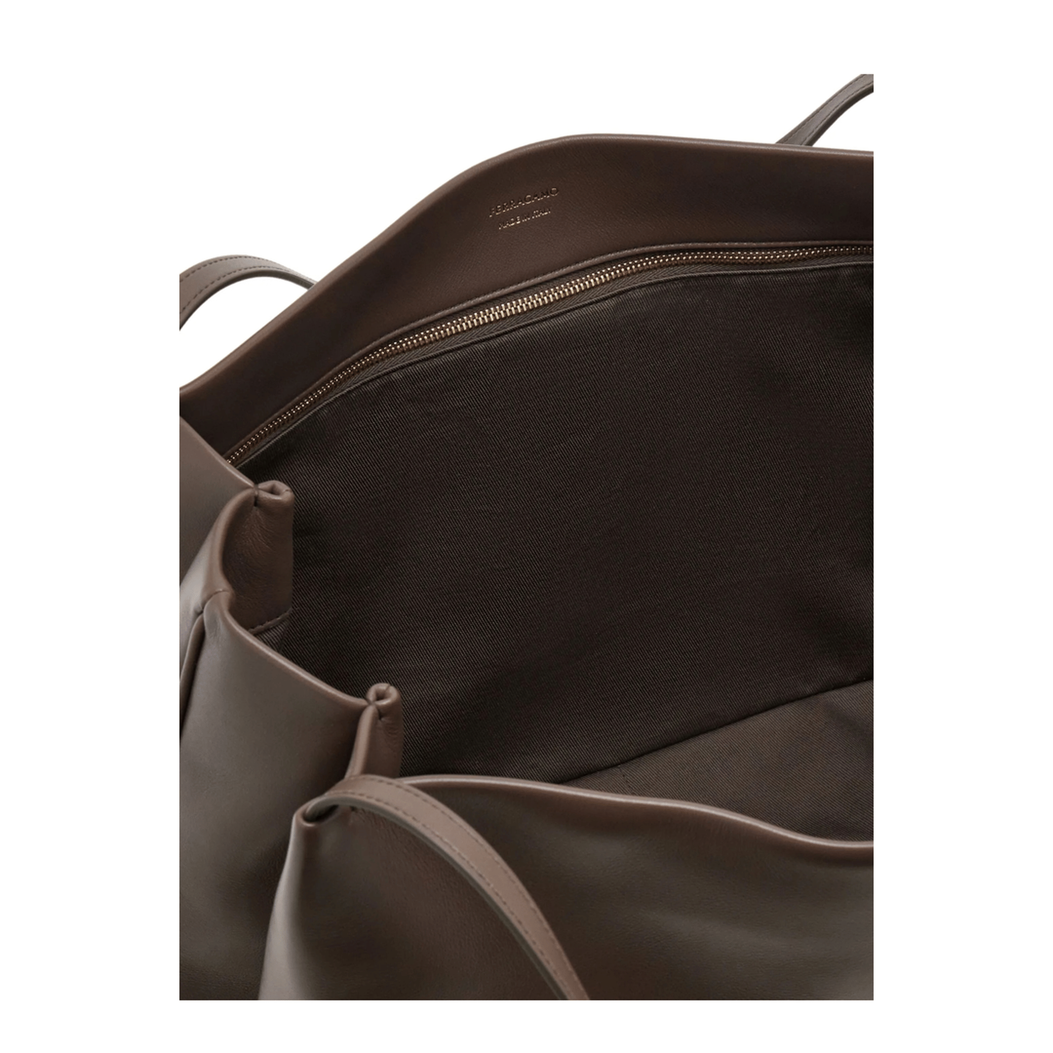 Ferragamo Medium Calfskin Tote - Concrete