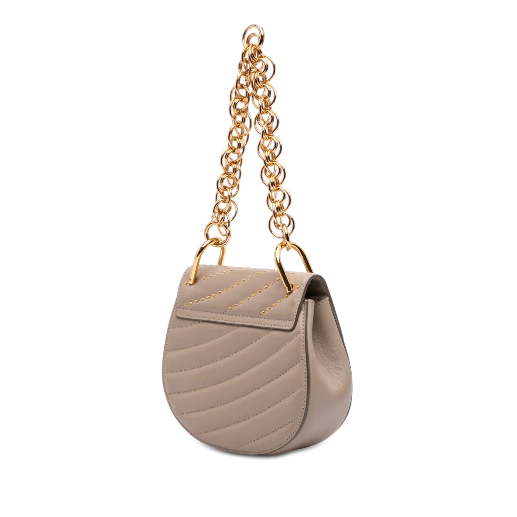 Chloé Mini Studded Leather Drew Bijou Satchel