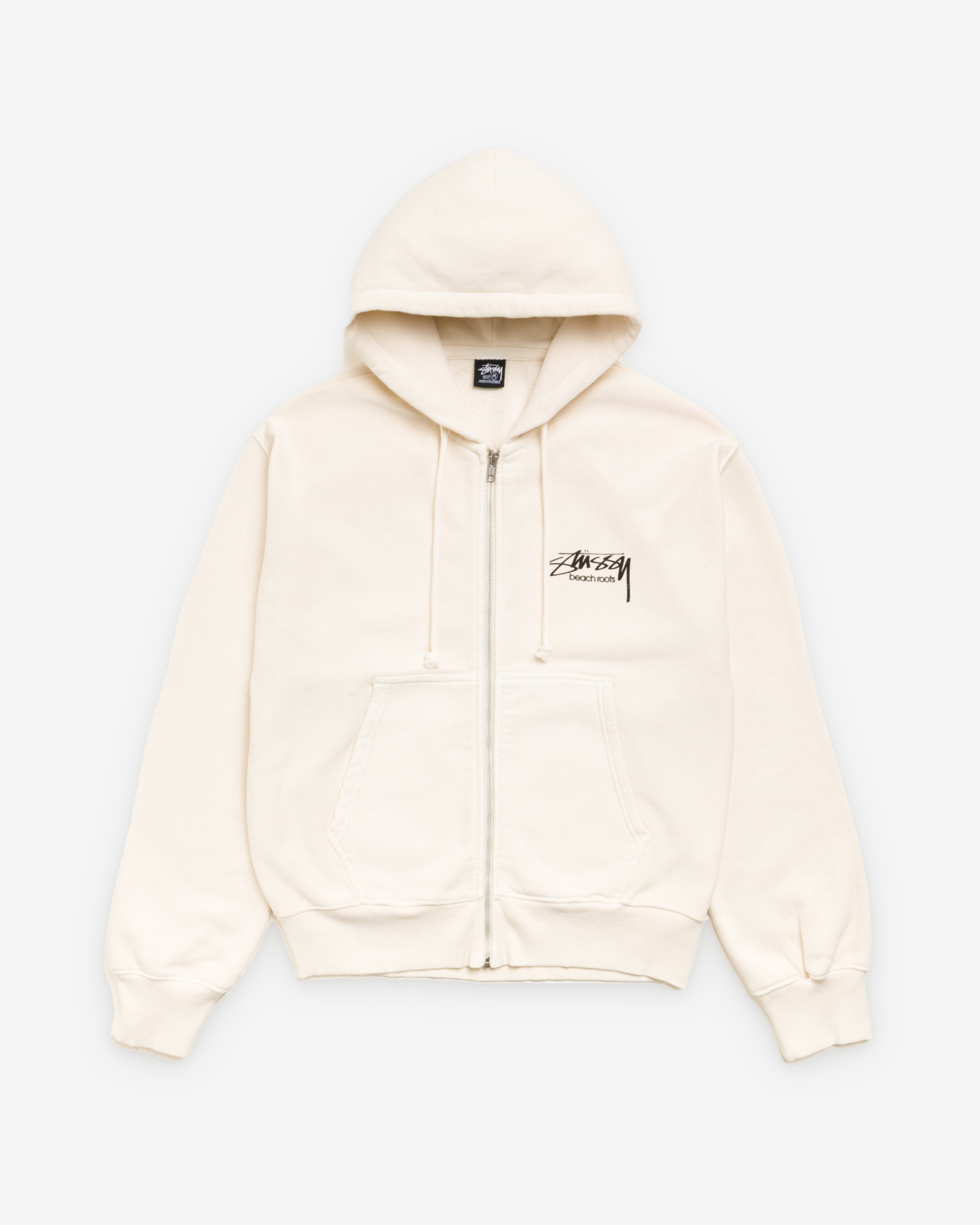 Stüssy - Men's Beach Roots Gar. Dyed Zip Hood - (Off - White)