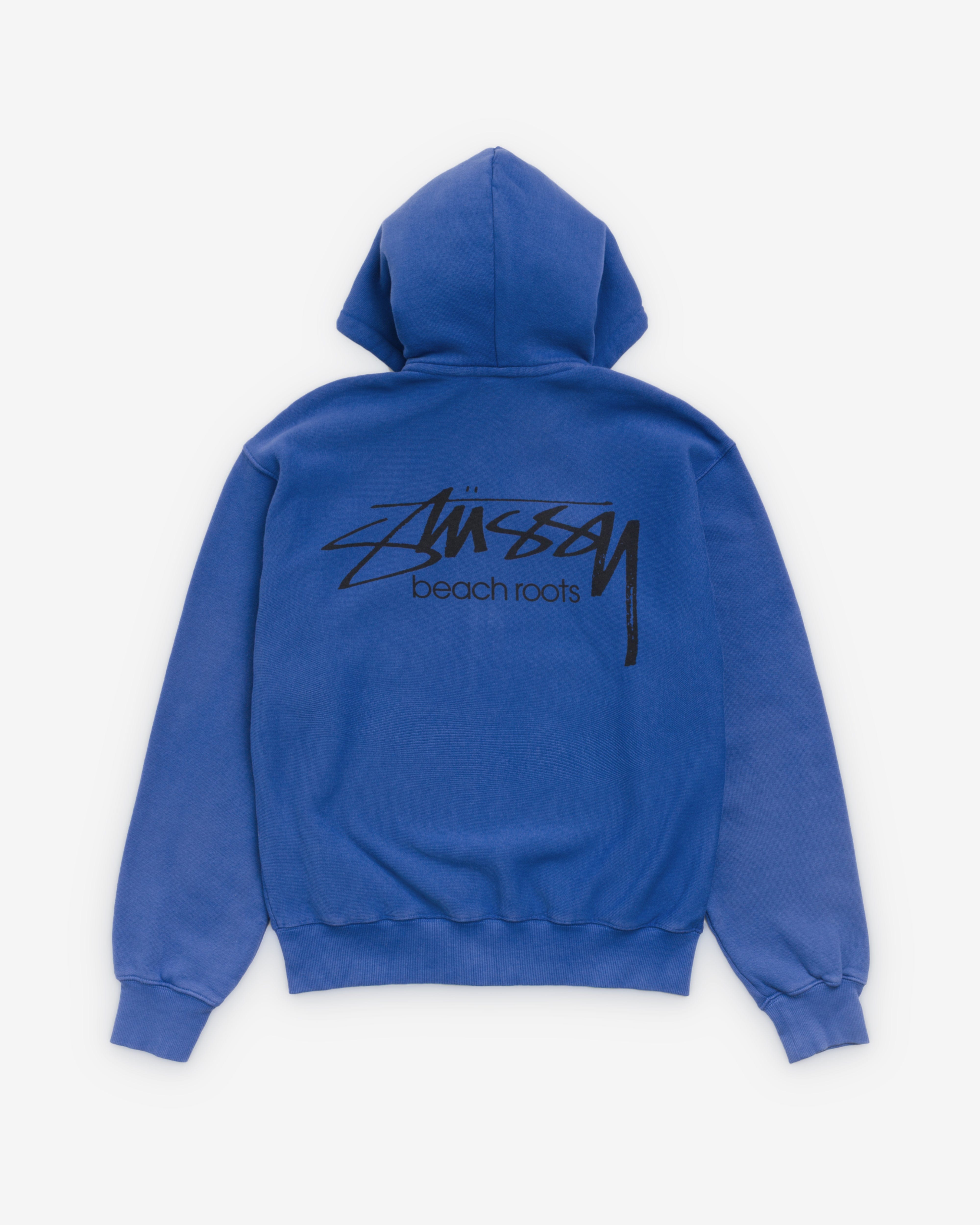 Stüssy - Men's Beach Roots Gar. Dyed Zip Hood - (Indigo)