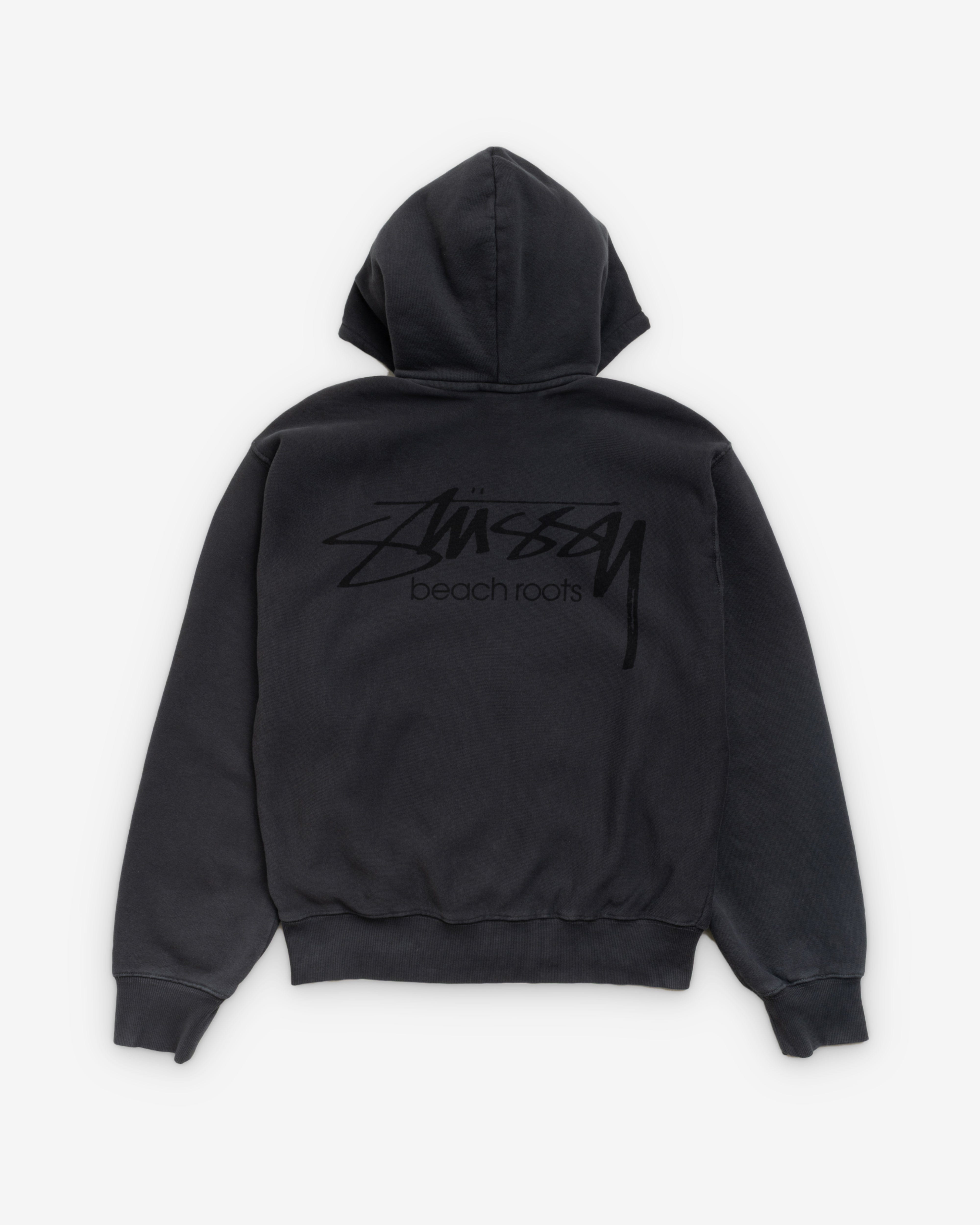Stüssy - Men's Beach Roots Gar. Dyed Zip Hood - (Black)