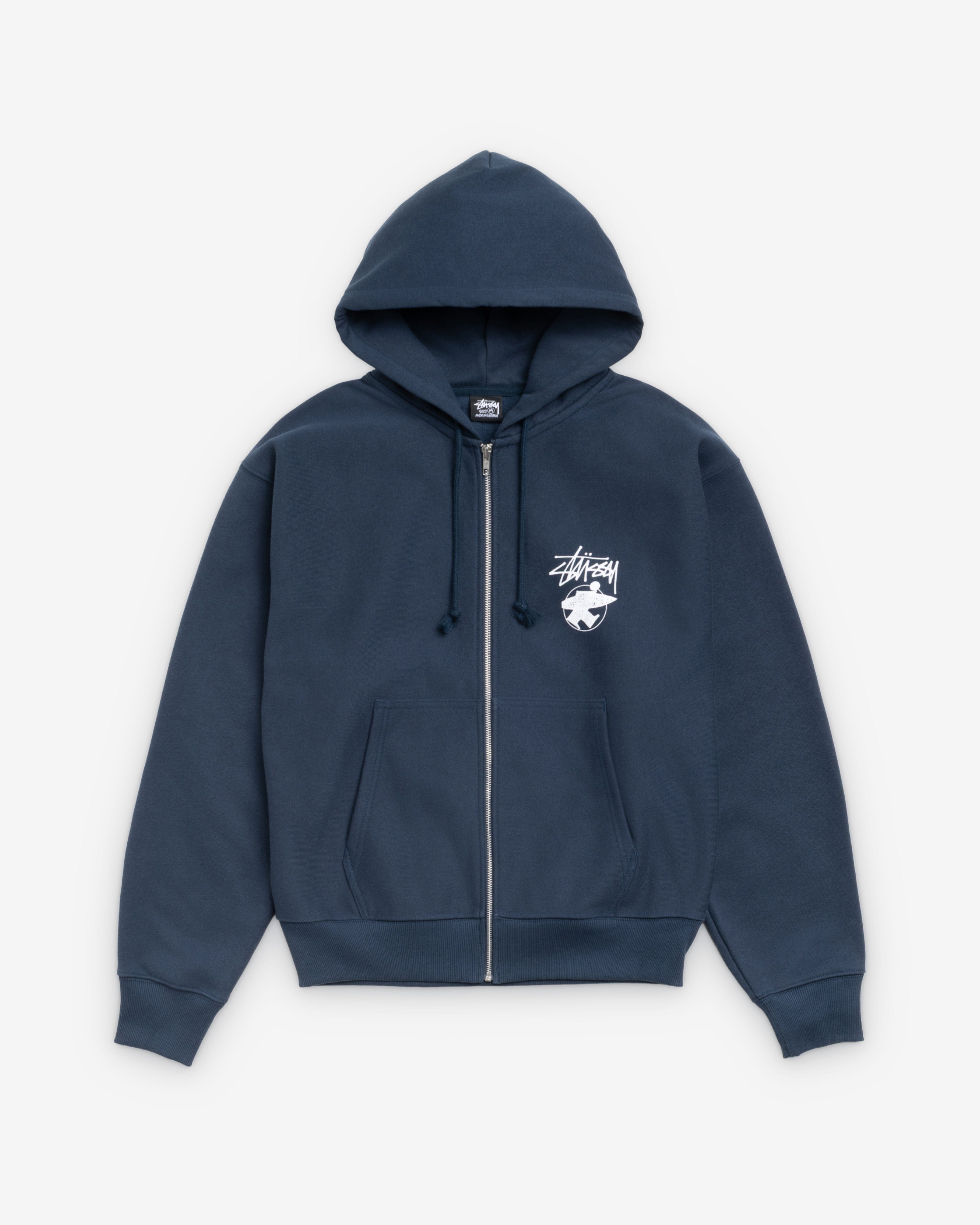 Stüssy - Men's Long Haul Zip Hood - (Navy)