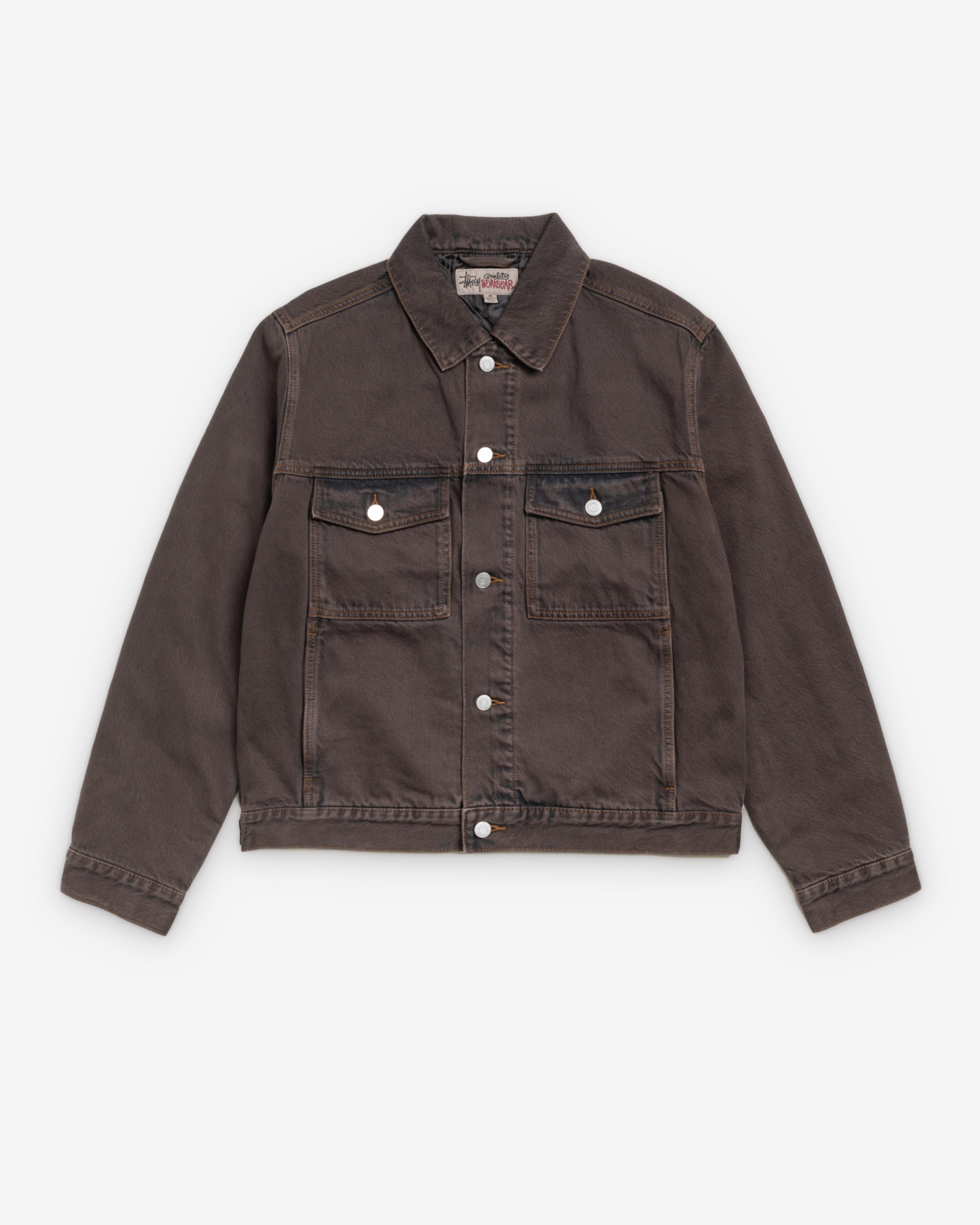 Stussy - Men's Lined Trucker Resin Denim - (Brown)