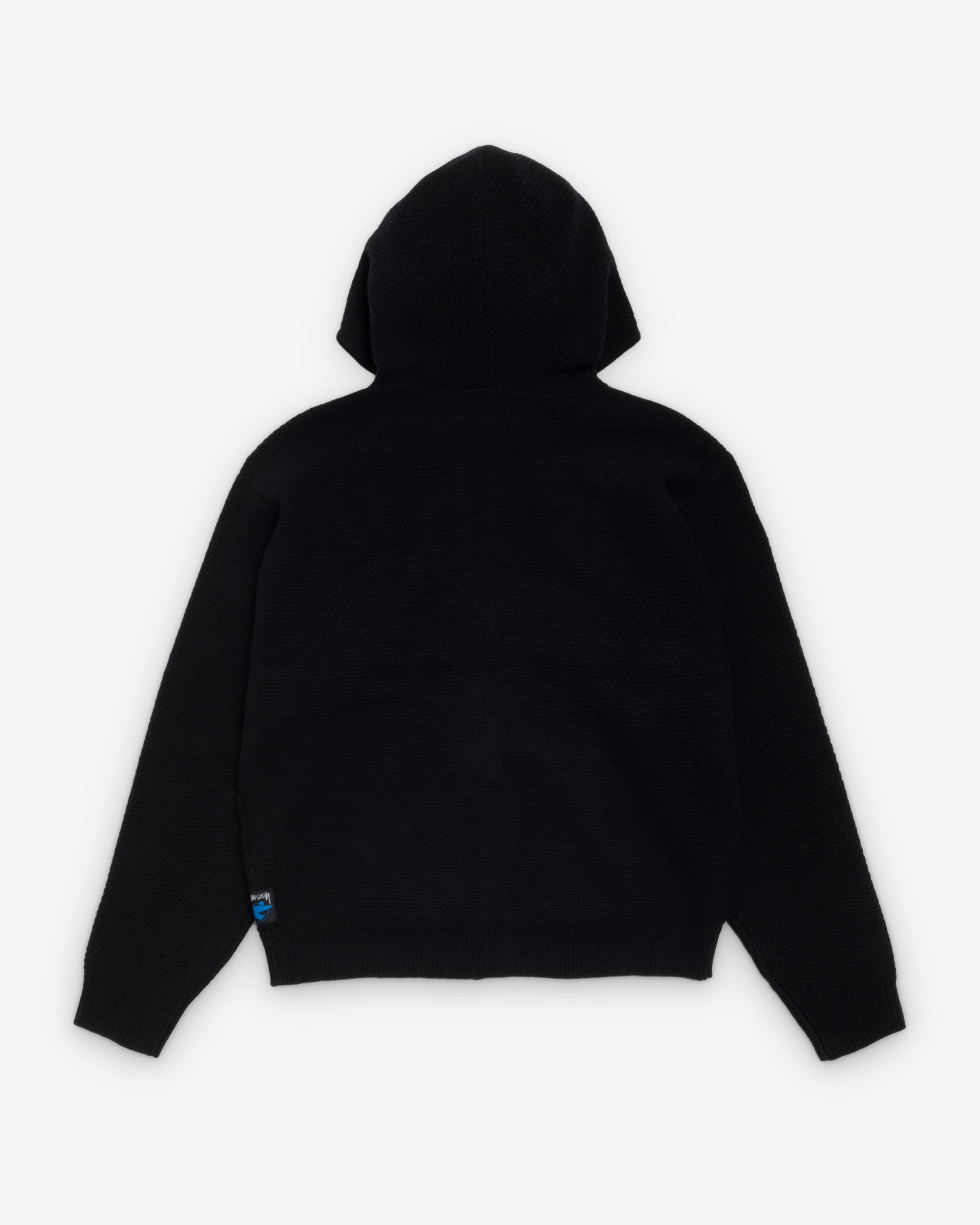 Stüssy - Men's Textured Zip Hooded Sweater - (Black)