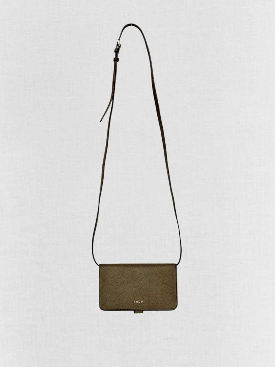 DKNY Wallet on Chain Brown Crossbody