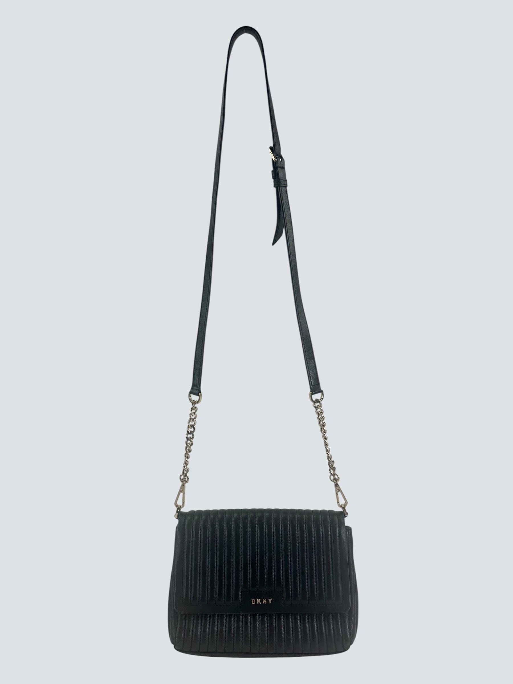 DKNY Black Leather Crossbody