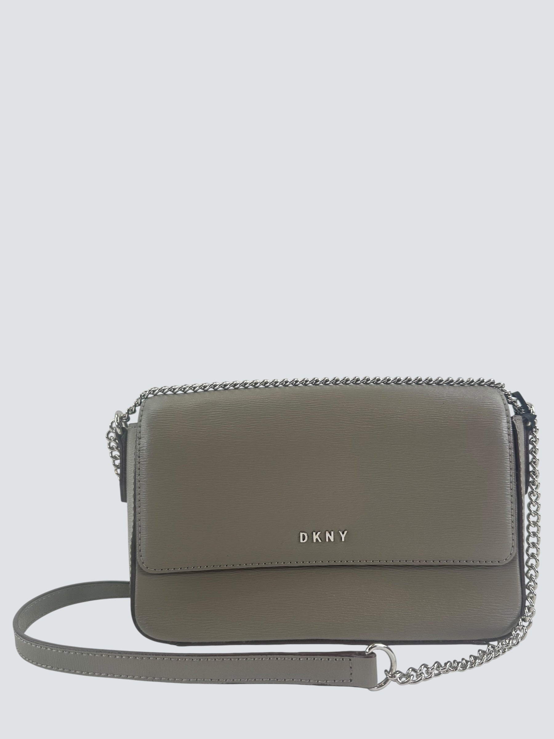 DKNY olive grey tone Leather crossbody Bag