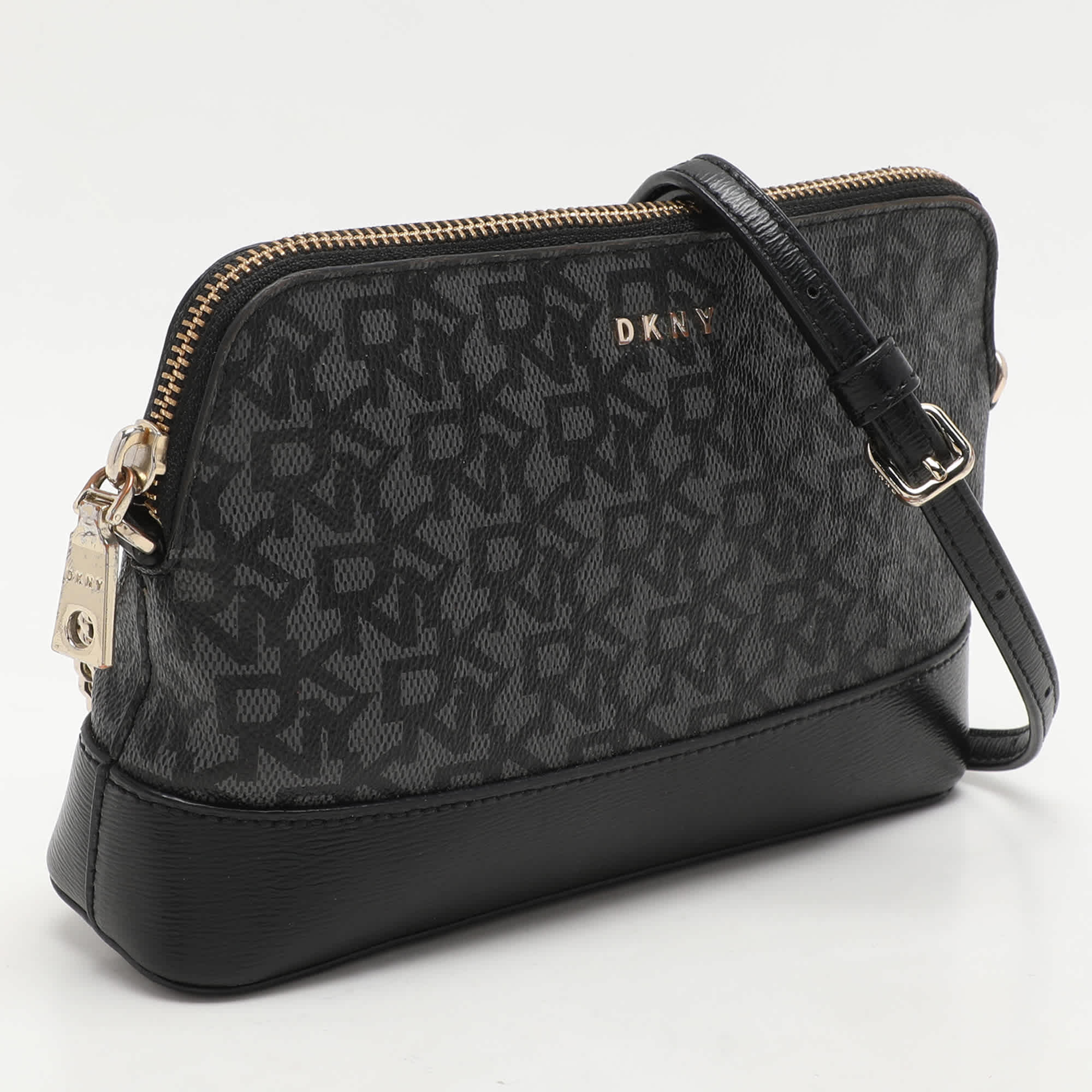 Dkny Grey Leather And Pvc Crossbody Bags