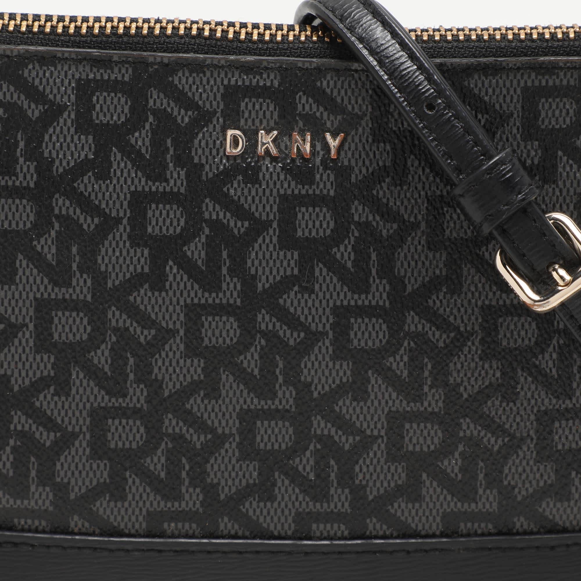Dkny Grey Leather And Pvc Crossbody Bags
