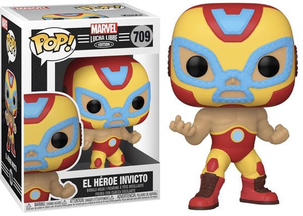 Funko Pop! El Héroe Invicto Marvel Lucha Libre 709 Vinyl Figure in PopShield Protector