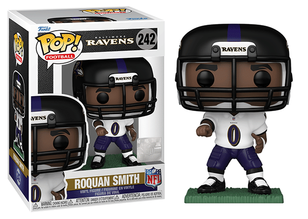 Funko Pop! Roquan Smith Baltimore Ravens, NFL 242 Vinyl Figure in PopShield Protector