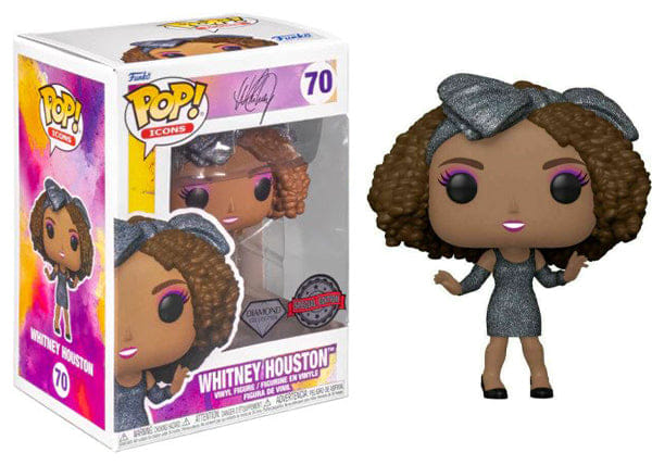 Funko Pop! Whitney Houston Diamond Collection, Icons 70 - Special Edition Exclusive Vinyl Figure in PopShield Protector