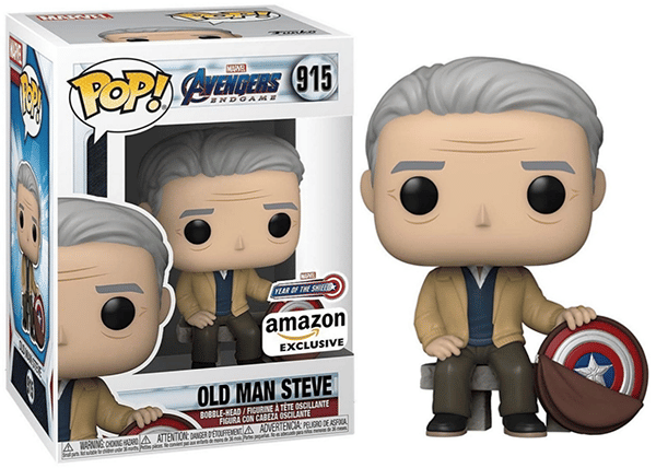 Funko Pop! Old Man Steve Endgame 915 - Amazon Exclusive Vinyl Figure in PopShield Protector