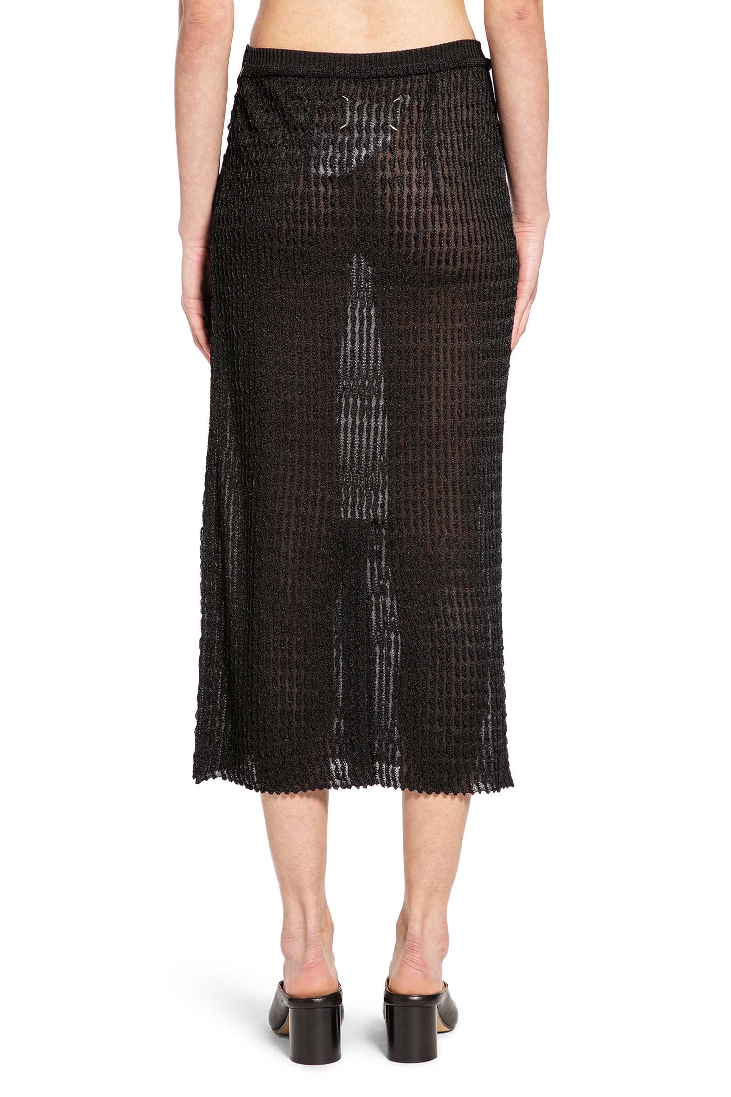 Maison Margiela Ribbed - Knit Midi Skirt