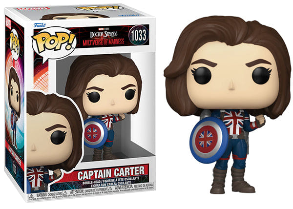 Funko Pop! Captain Carter Multiverse of Madness 1033 Vinyl Figure in PopShield Protector
