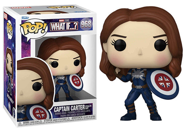 Funko Pop! Captain Carter Stealth Suit What If...? 968 Vinyl Figure in PopShield Protector