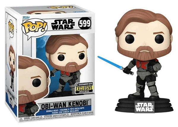 Funko Pop! Obi - Wan Kenobi Mandalorian Armor 599 - Entertainment Earth Exclusive Vinyl Figure in PopShield Protector