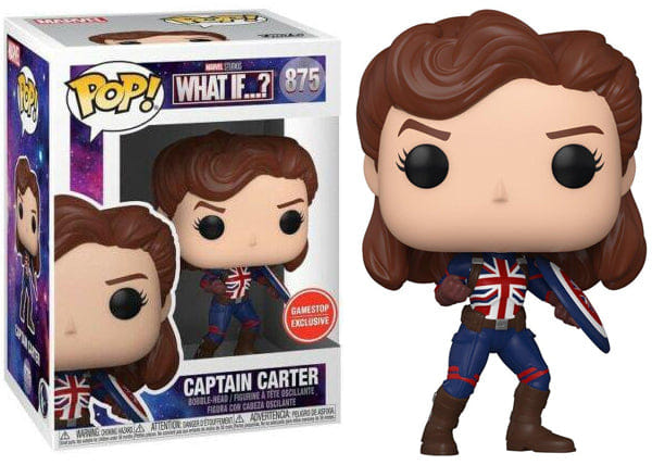Funko Pop! Captain Carter What If...? 875 - GameStop Exclusive Vinyl Figure in PopShield Protector
