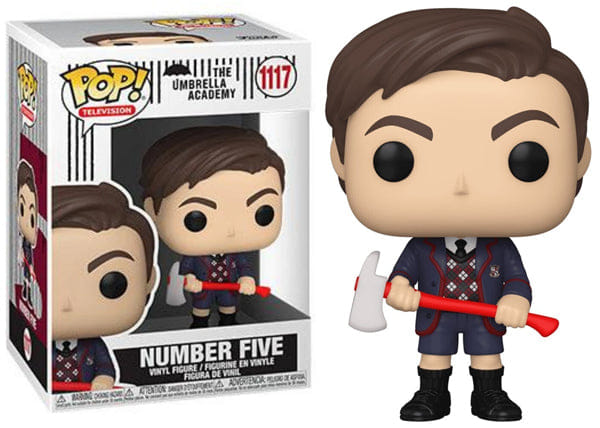 Funko Pop! Number Five w/ Axe, The Umbrella Academy 1117 Vinyl Figure in PopShield Protector