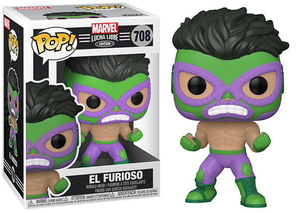 Funko Pop! El Furioso Marvel Lucha Libre 708 Vinyl Figure in PopShield Protector