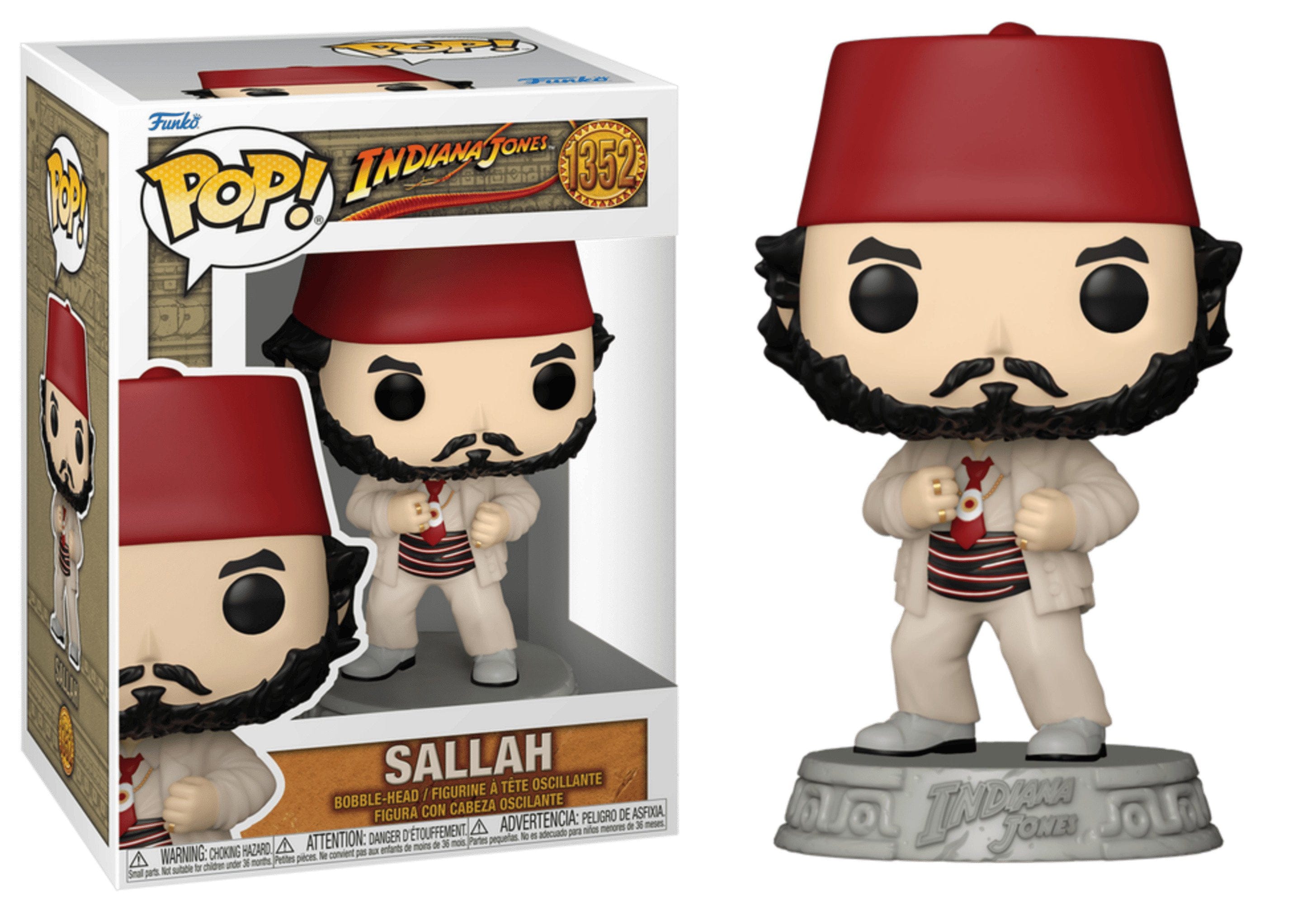 Funko Pop! Sallah Indiana Jones 1352 Vinyl Figure in PopShield Protector