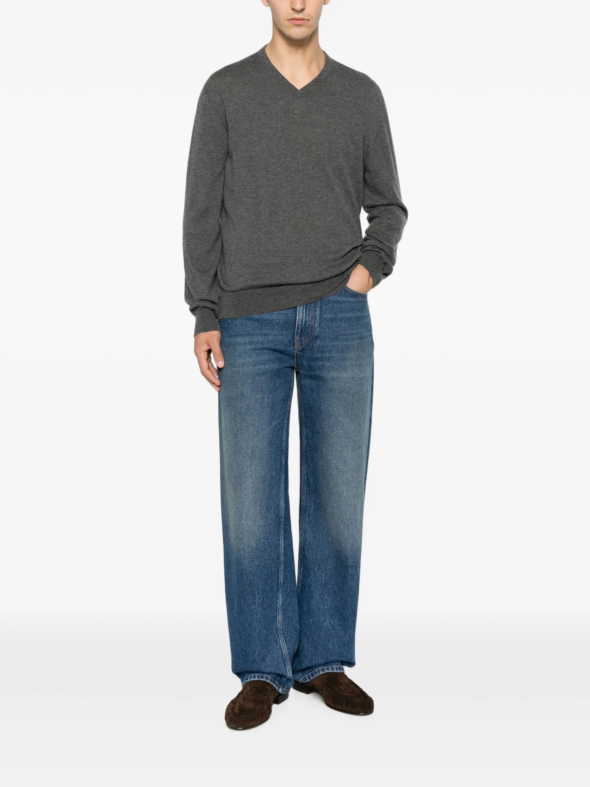 The Row Mapple V - neck sweater