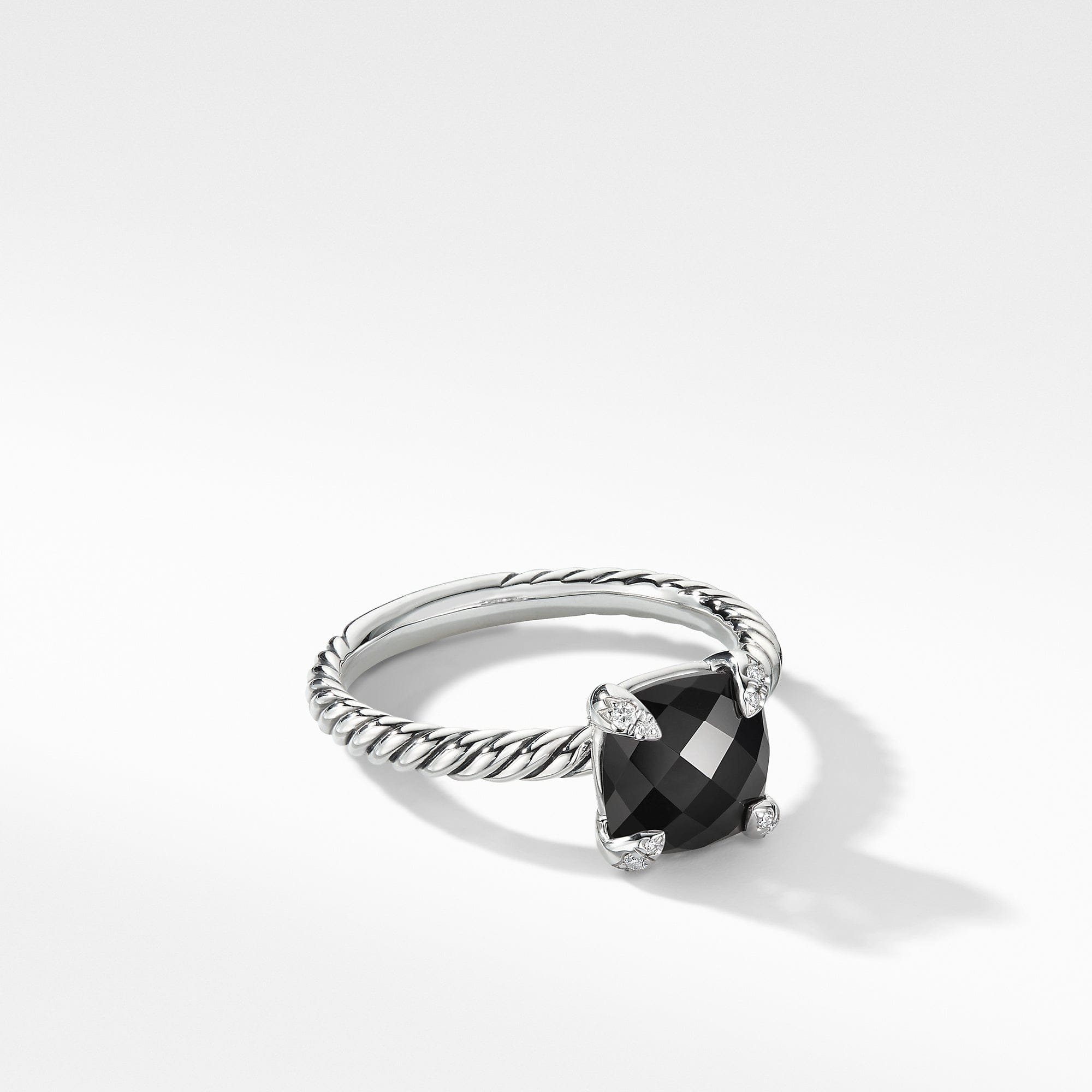 David Yurman Chatelaine Ring with Black Onyx and Diamonds - R16329DSSABODI