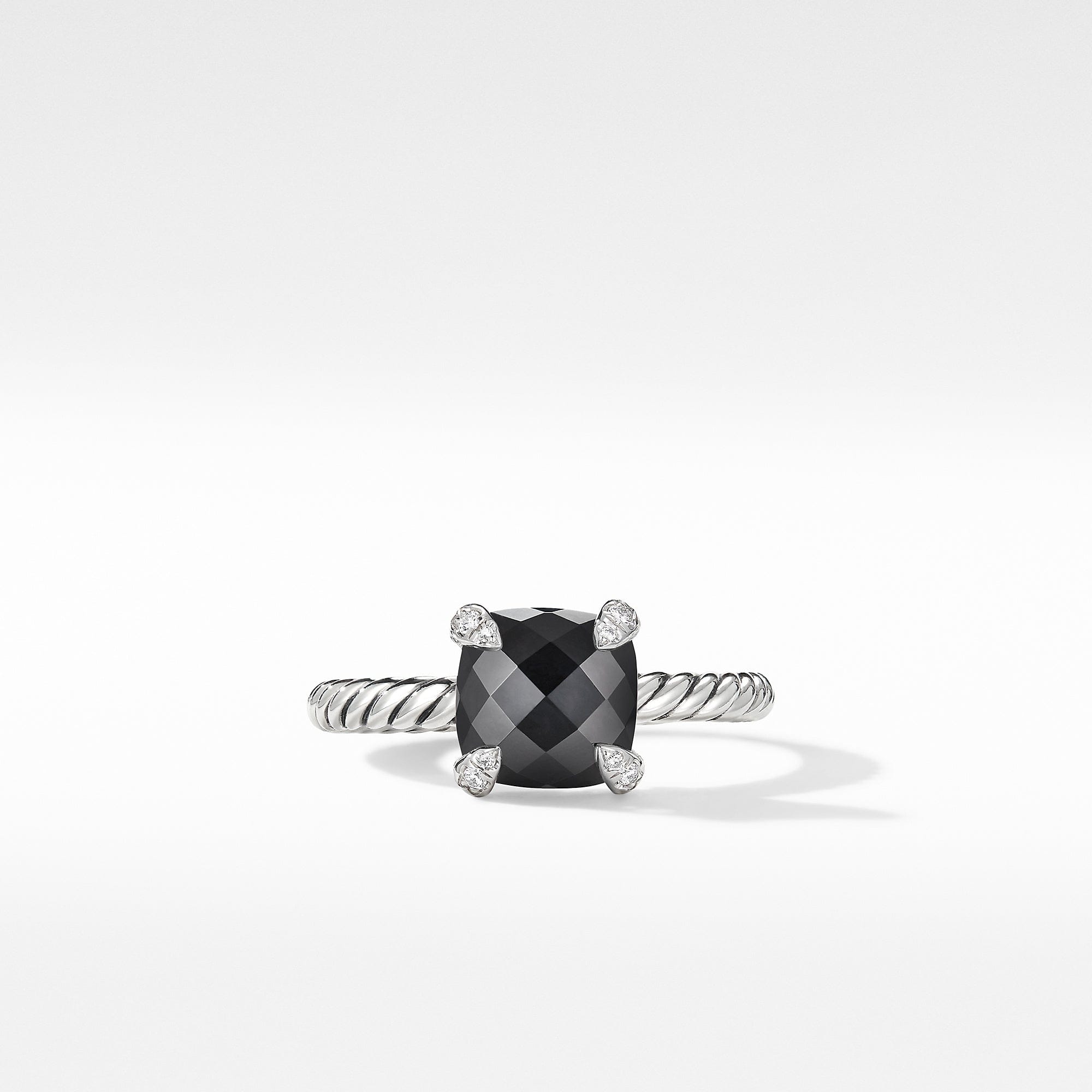 David Yurman Chatelaine Ring with Black Onyx and Diamonds - R16329DSSABODI