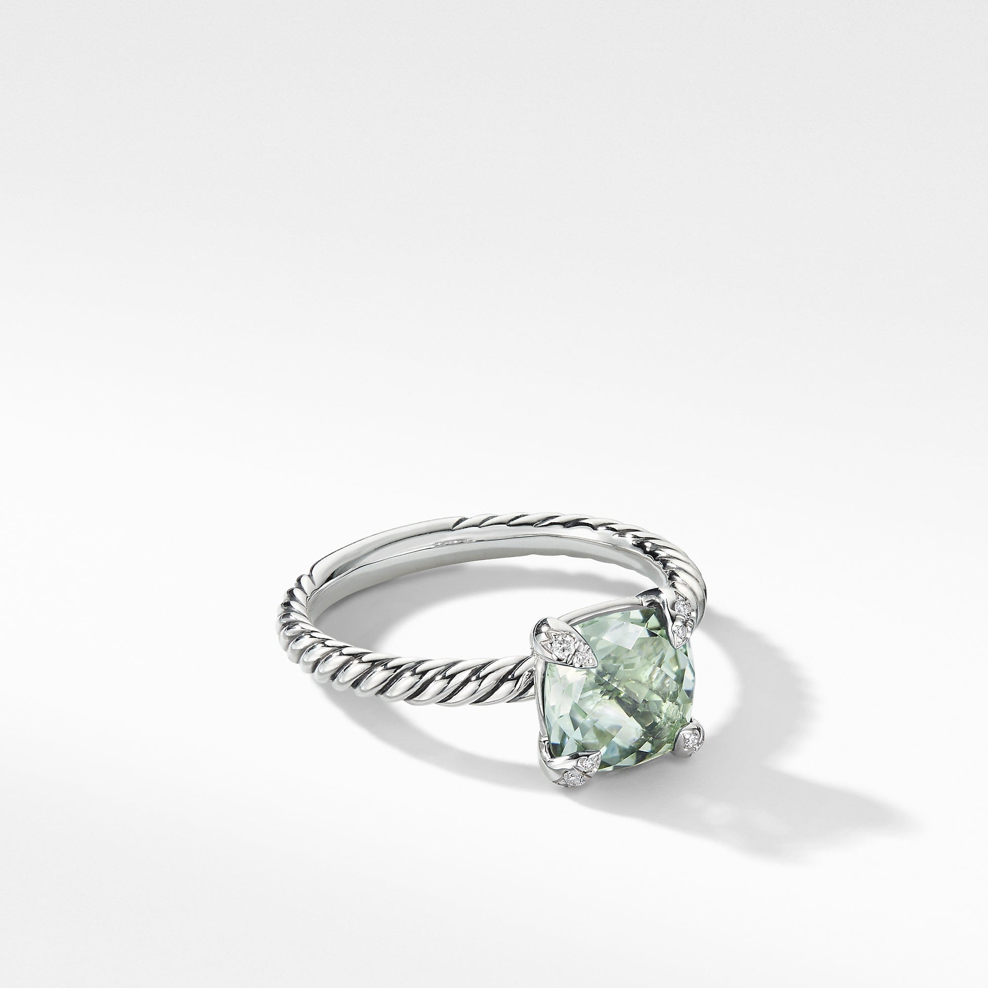 David Yurman Chatelaine Ring with Prasiolite and Diamonds - R16329DSSAPLDI