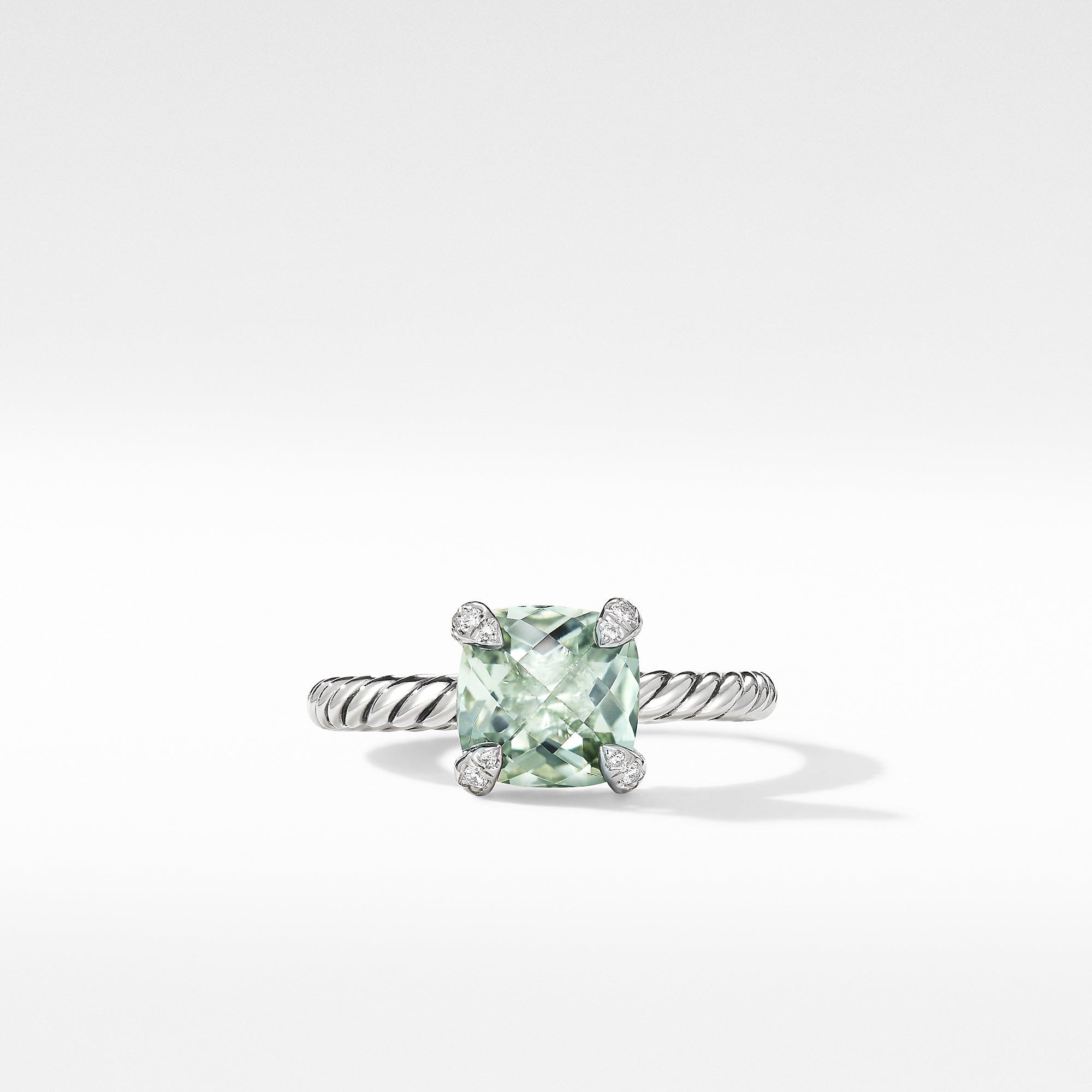 David Yurman Chatelaine Ring with Prasiolite and Diamonds - R16329DSSAPLDI