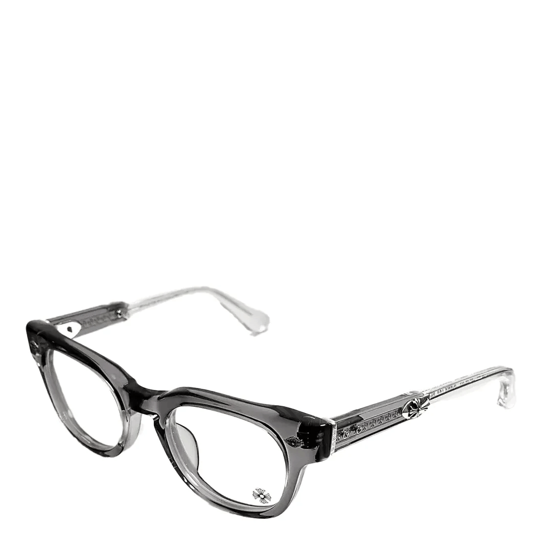 Chrome Hearts Genna Tail Yea Clear Smoke/Silver Glasses