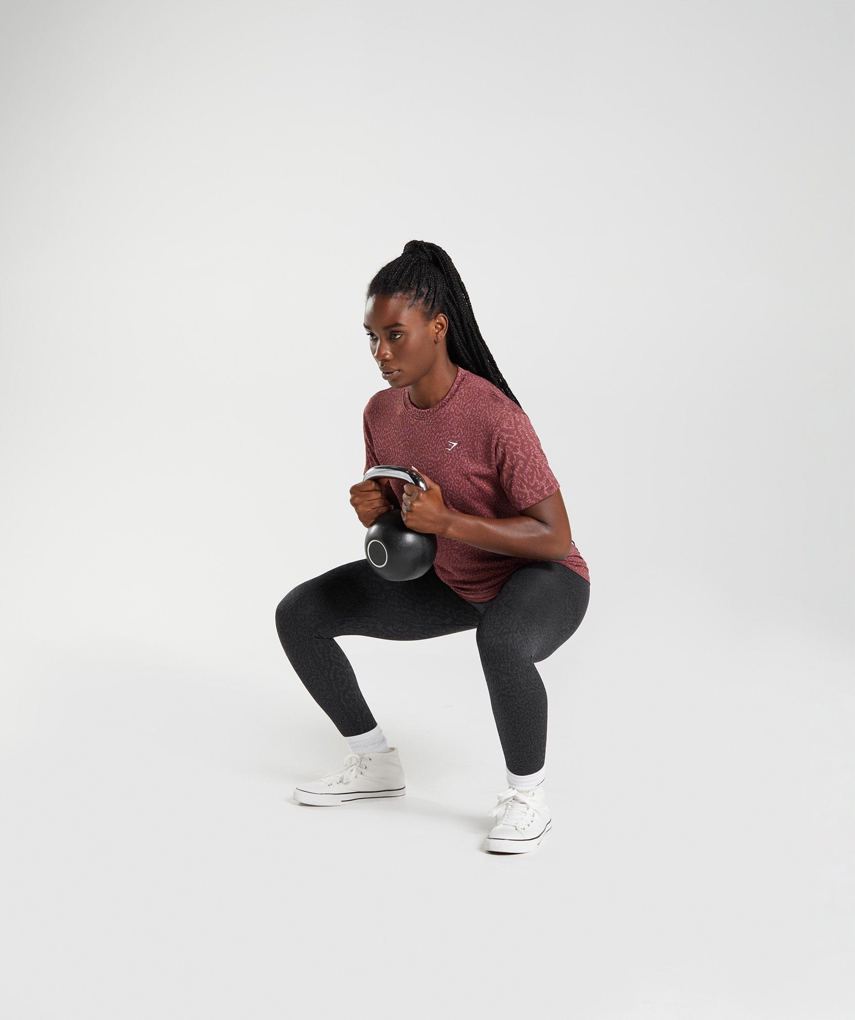 Gymshark Women's Gymshark Adapt Animal Seamless T - Shirt Reef | Cherry Brown
