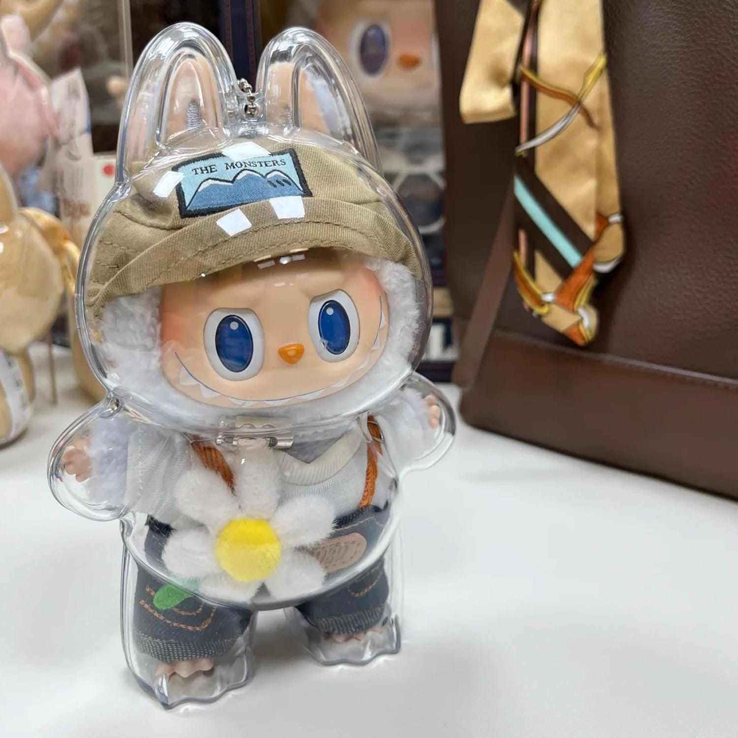 Labubu Official Labubu Protective Case | Clear Keychain Cover with Silicone Strap