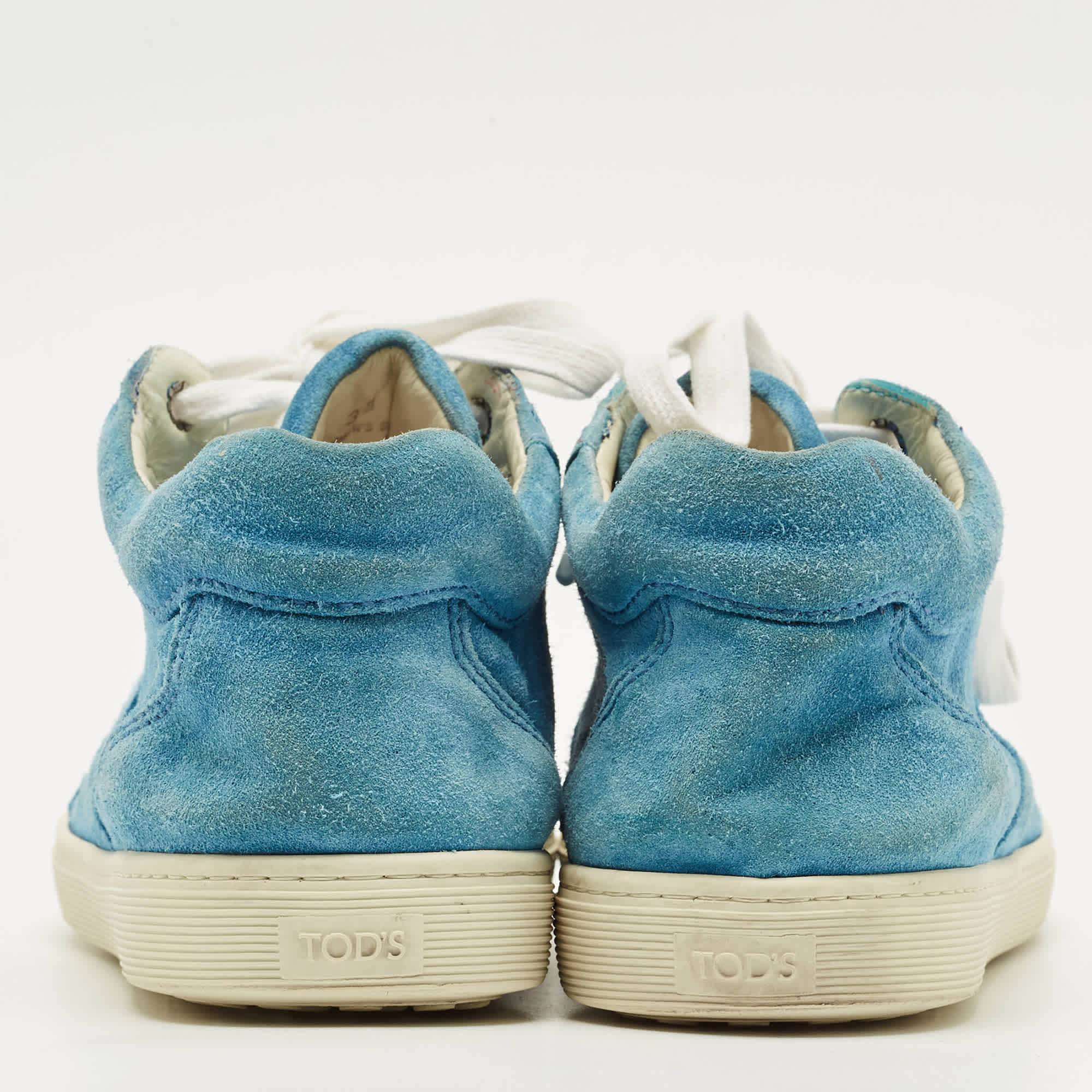 Tod's Size 38 Blue Suede High Top Sneakers