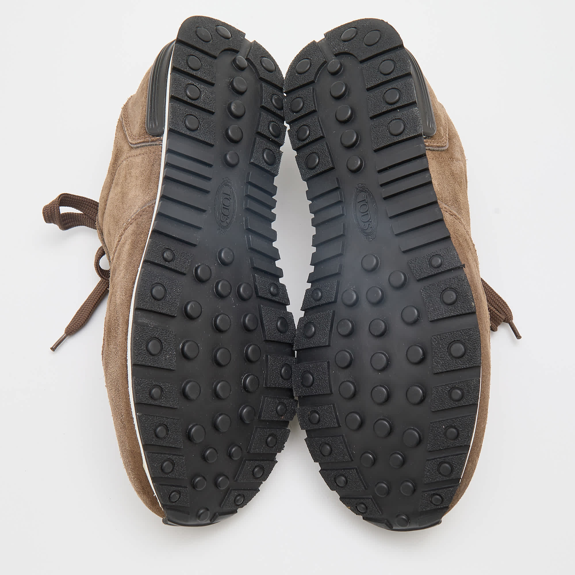 Tod's Brown Suede Low Top Sneakers