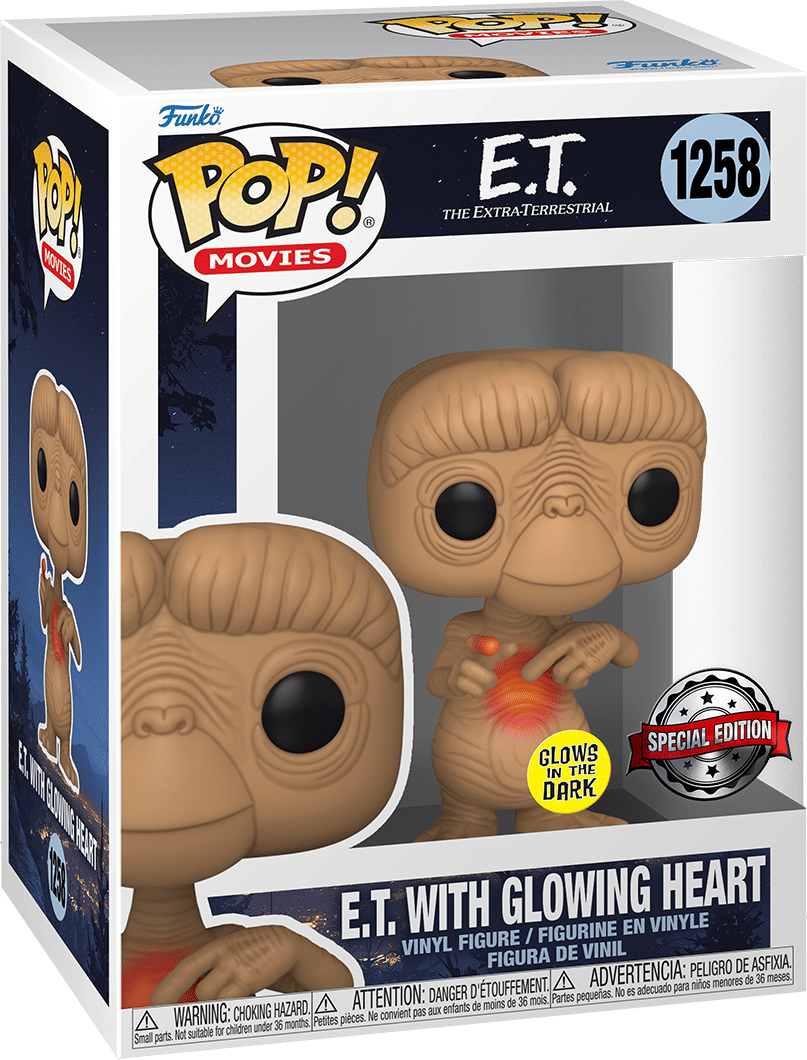 Funko (Box Damage) Funko Pop! E.T. The Extra - Terrestrial (GITD) (Special Edition Sticker) #1258