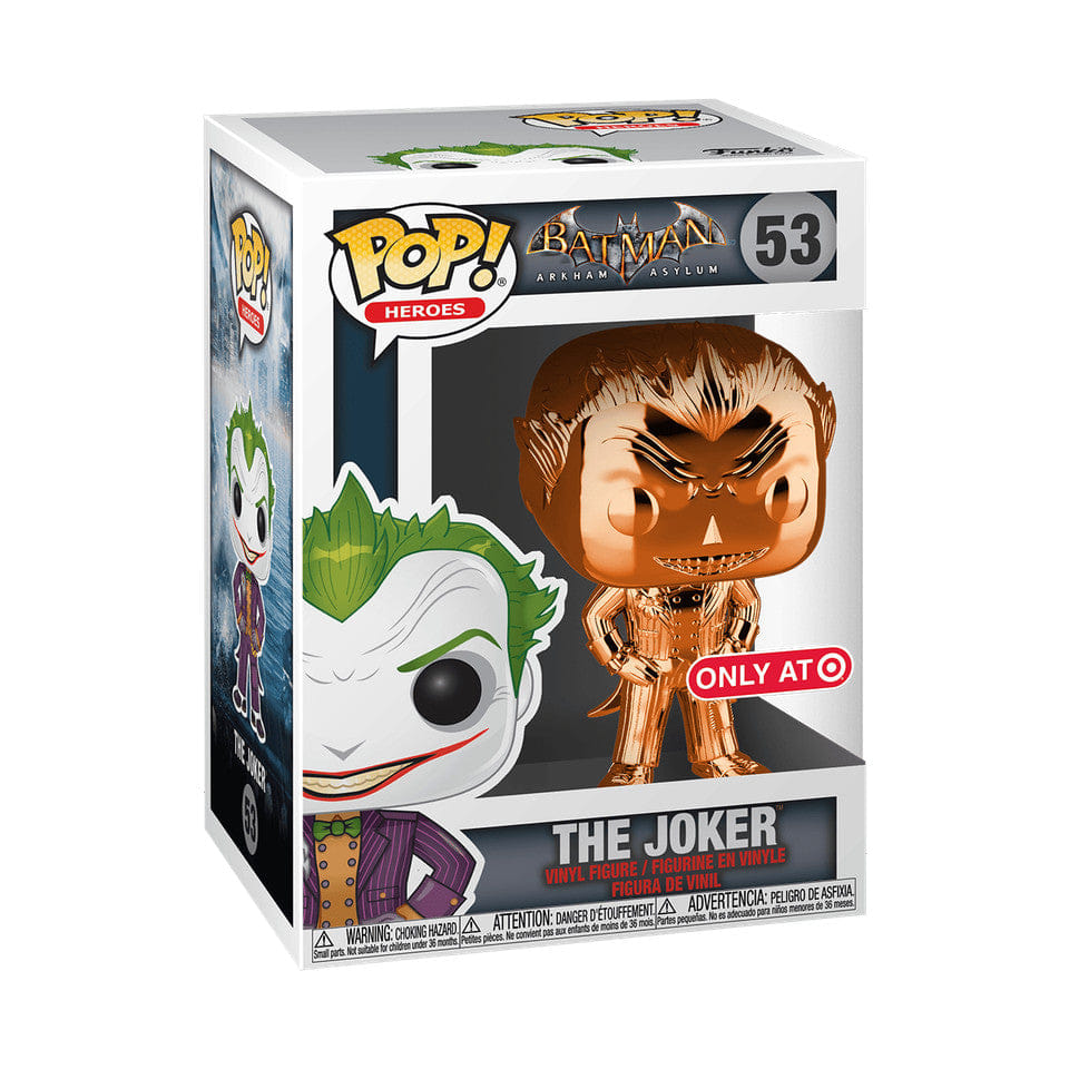 Funko Pop! Batman Arkham Asylum The Joker Orange Chrome Exclusive #53