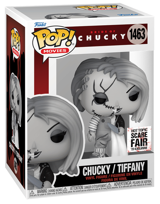 Funko (Box Damage) Funko Pop! Bride of Chucky Chucky/Tiffany (B&W Exclusive) #1463