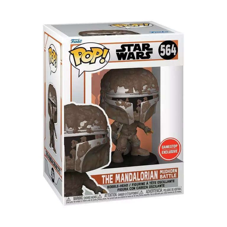 Funko (Light Box Damage) Funko Pop! Star Wars The Mandalorian Mudhorn Battle (Exclusive) #564