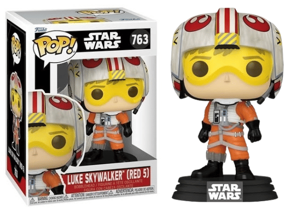Funko Pop! Luke Skywalker, Red 5 763 Vinyl Figure in PopShield Protector
