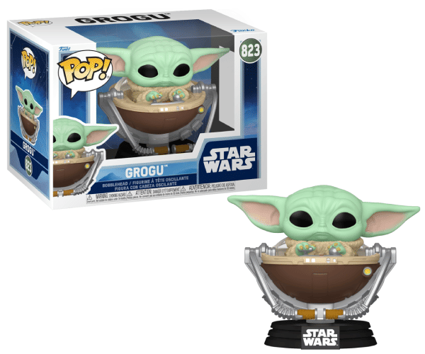 Funko Pop! Grogu, in Pram, The Mandalorian and Grogu 823 Vinyl Figure in PopShield Protector